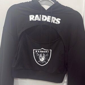 Riders by Lee Black Cropped Hoodie